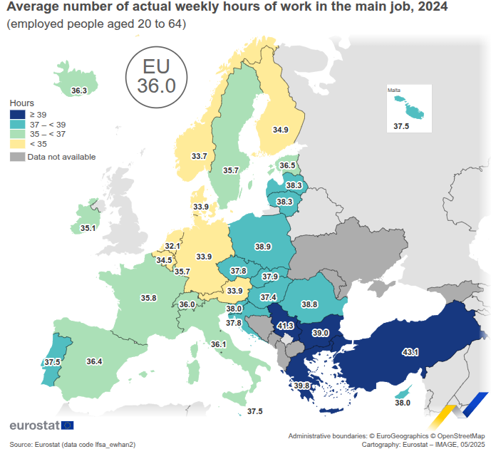 Settimana corta in Europa